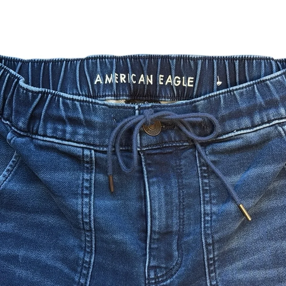 American Eagle Denim Joggers Dark Wash Size 4L - Picture 2 of 5